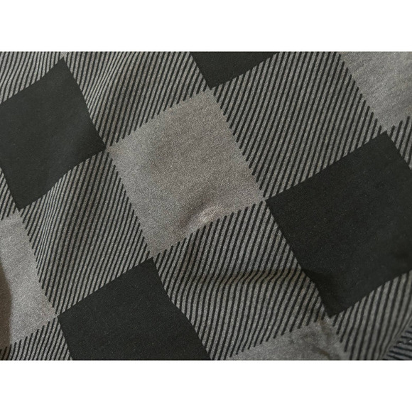 Torrid Buffalo Check Black Gray Long Sleeve Boho Shirt 4 Button Front Indie Blk - Picture 9 of 14